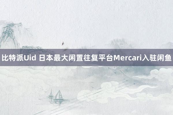 比特派Uid 日本最大闲置往复平台Mercari入驻闲鱼