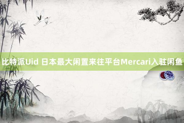 比特派Uid 日本最大闲置来往平台Mercari入驻闲鱼